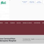Advanced Non-Invasive Cervical Pain Treatment Now At Narayana Hospital- Published by The Kolkata Mail